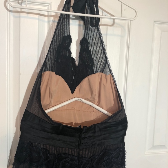 BCBG navy, drop waist, halter gown, size 6 - Picture 5 of 8